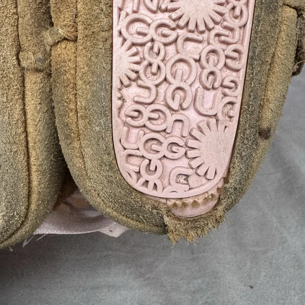 Size 4/5c - UGG Jesse Bow Children S Fuzzy Comfortable Brown‎ Boot 1018452I